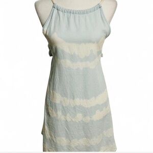 |Cloth & Stonel Anthropologie Tie-Dye Swing Mini Dress In Blue Motif Size M